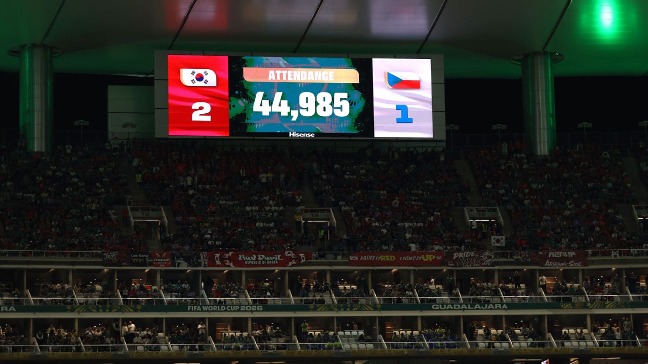 世界杯韩国对捷克比赛上座数据争议 FIFA 为44985人出勤数据辩护